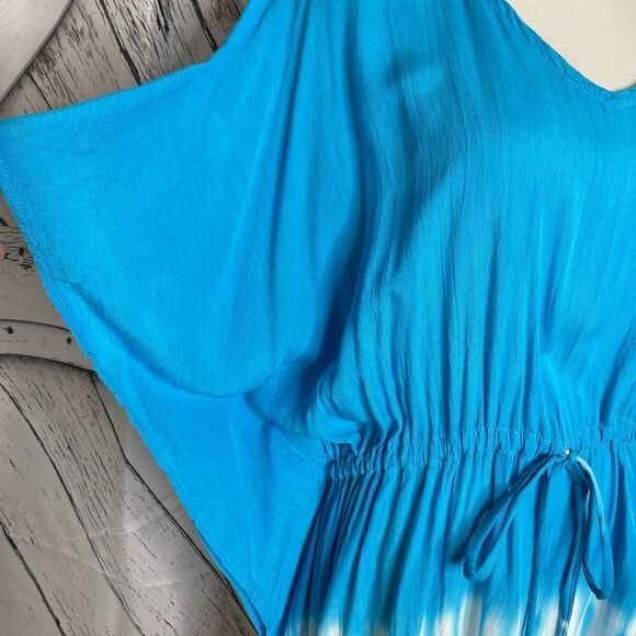Island Planet Batwing Tie Dye Coverup - Picture 2 of 6
